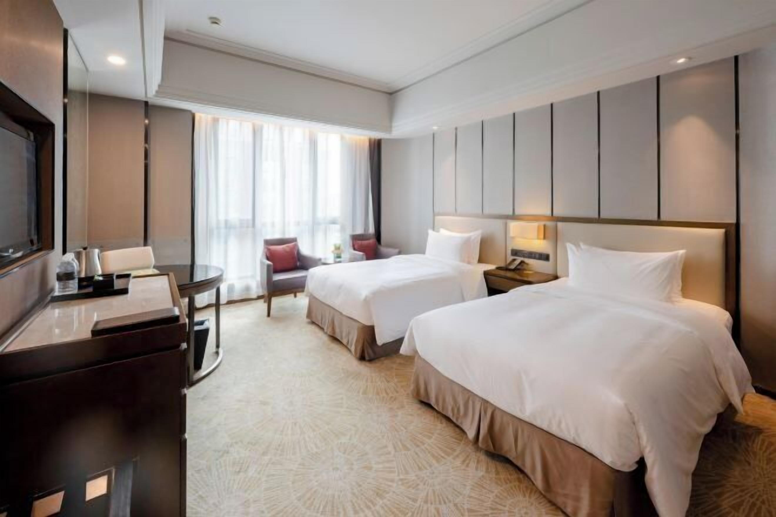 In-room safe, desk, laptop workspace, blackout drapes