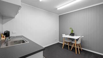 Fridge, microwave, toaster