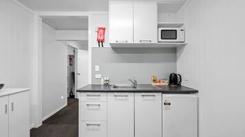 Fridge, microwave, toaster