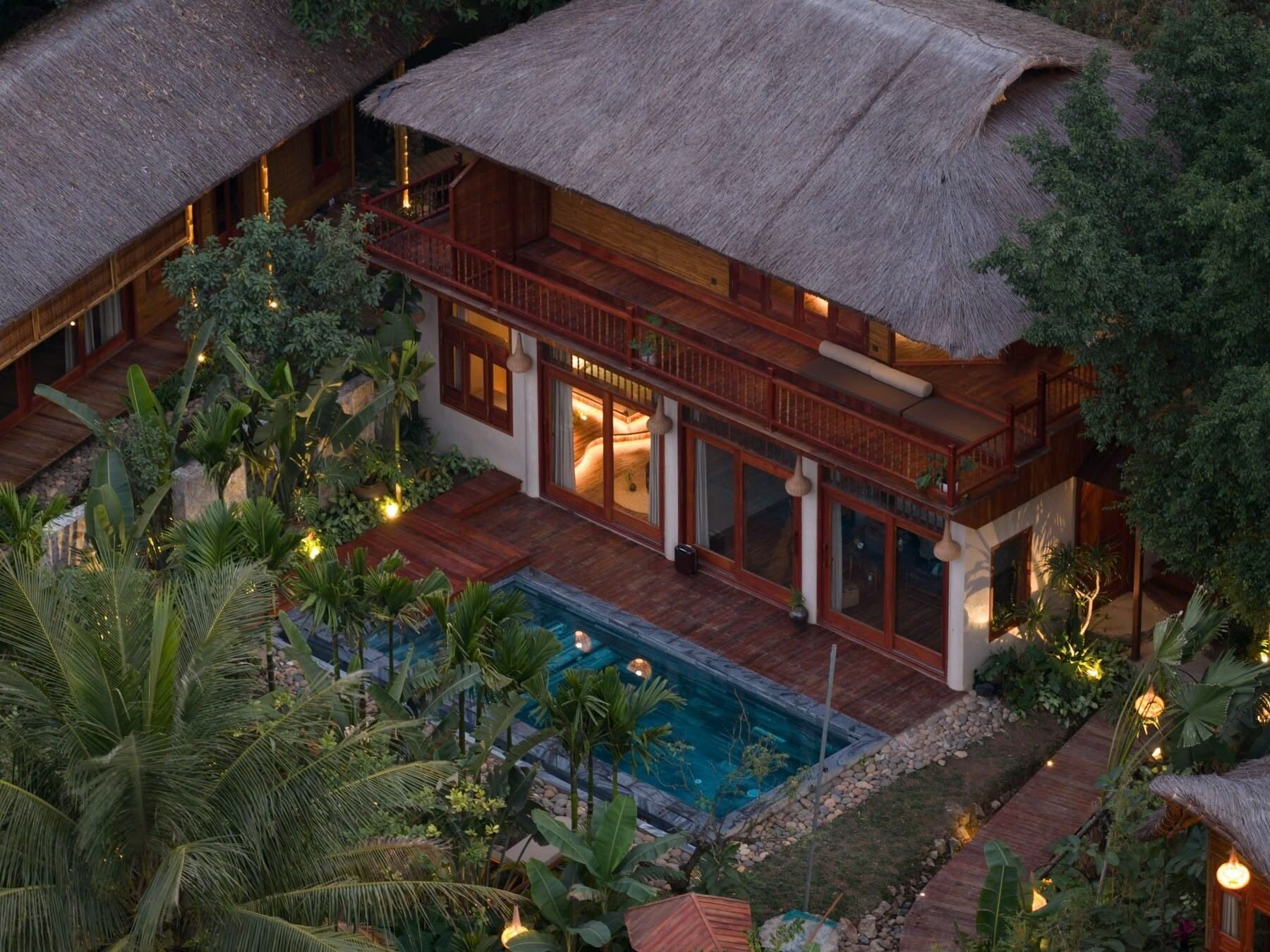 Luksus-villa - 2 soveværelser - bjergudsigt | Udendørsområde