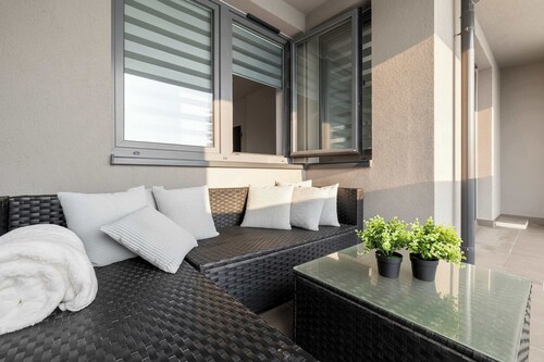 Modern Apartment | Workspace and Balcony
