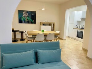 Living area - Tiziana Holiday House located in Marina di Mancaversa in the heart of Salento (Marina di Mancaversa)