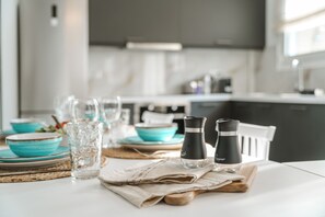 Fridge, microwave, oven, stovetop - Estrella Luxury Villa | Refined Private Pool Living in Sivota, Greece (Sivota)