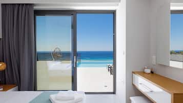 Deluxe Villa, 3 Bedrooms, Private Pool, Sea View (NEREA) | In-room safe, blackout drapes, soundproofing, iron/ironing board
