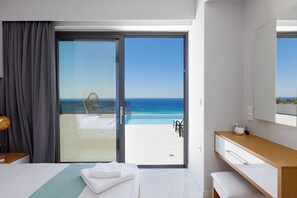 Deluxe Villa, 3 Bedrooms, Private Pool, Sea View (NEREA) | In-room safe, blackout curtains, soundproofing, iron/ironing board - Falasarna Village  (Kissamos)