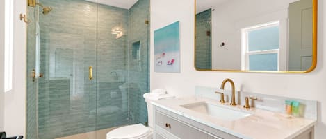 Shower, hair dryer
