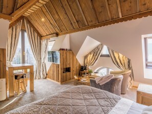 Chambre Double Supérieure, balcon, vue lac