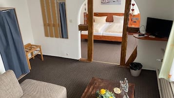 Basic Double Room, Balcony, Garden View | Laptop workspace, free cribs/infant beds, free WiFi, bed sheets