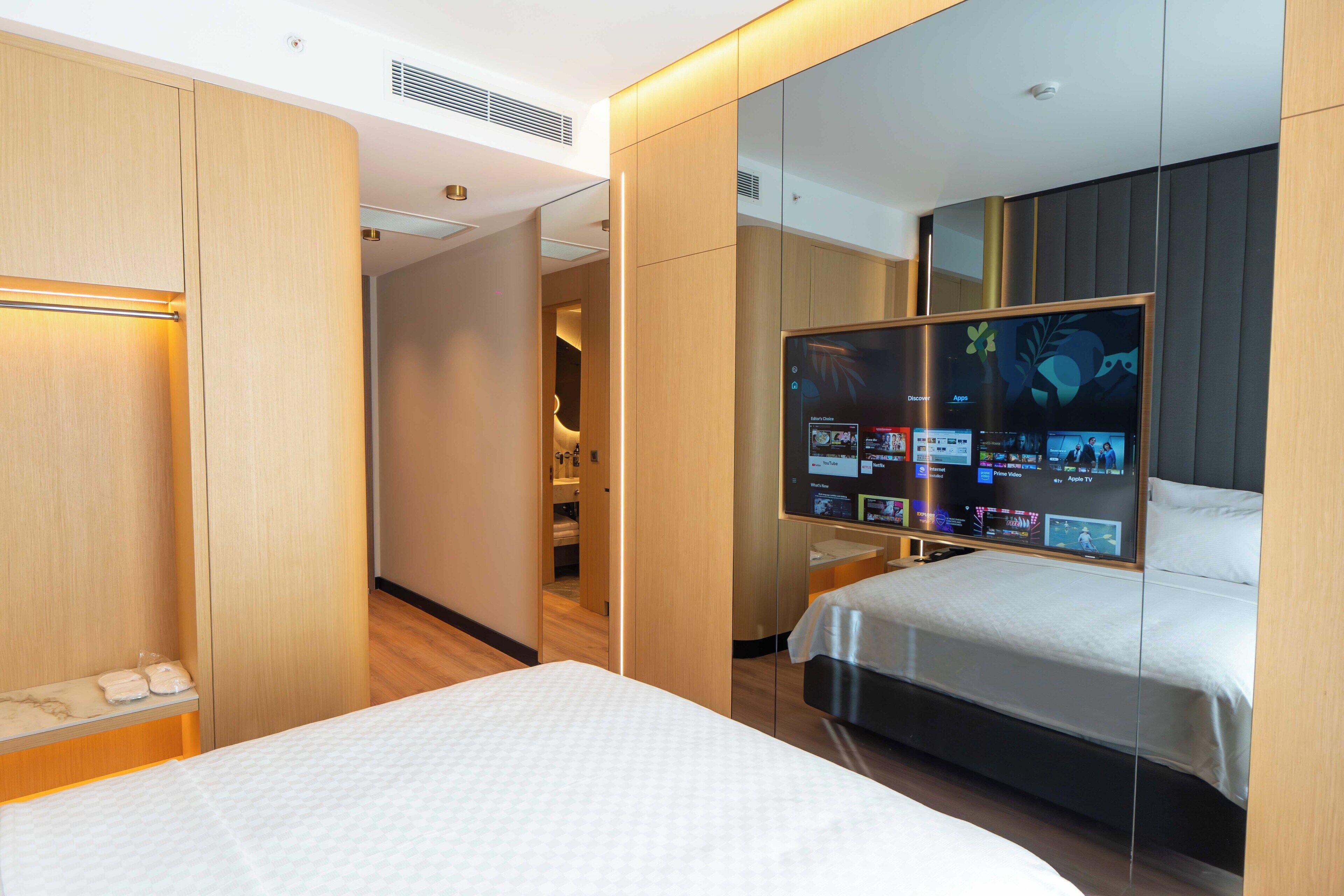 Kahden hengen standard-huone | Tallelokero huoneessa, ilmainen Wi-Fi