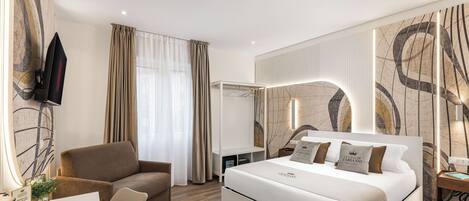 Deluxe-Doppelzimmer, Stadtblick | Hochwertige Bettwaren, Daunenbettdecken