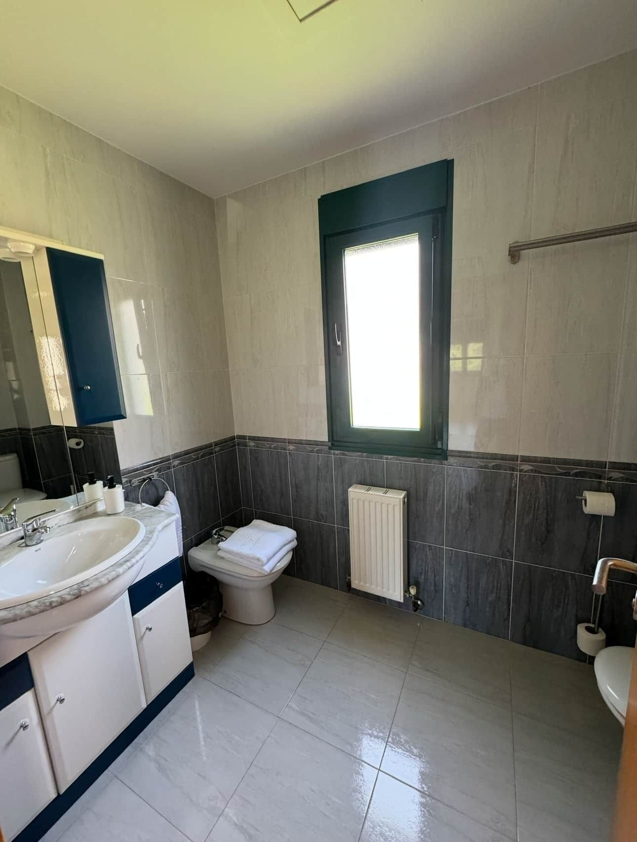 Hair dryer, towels