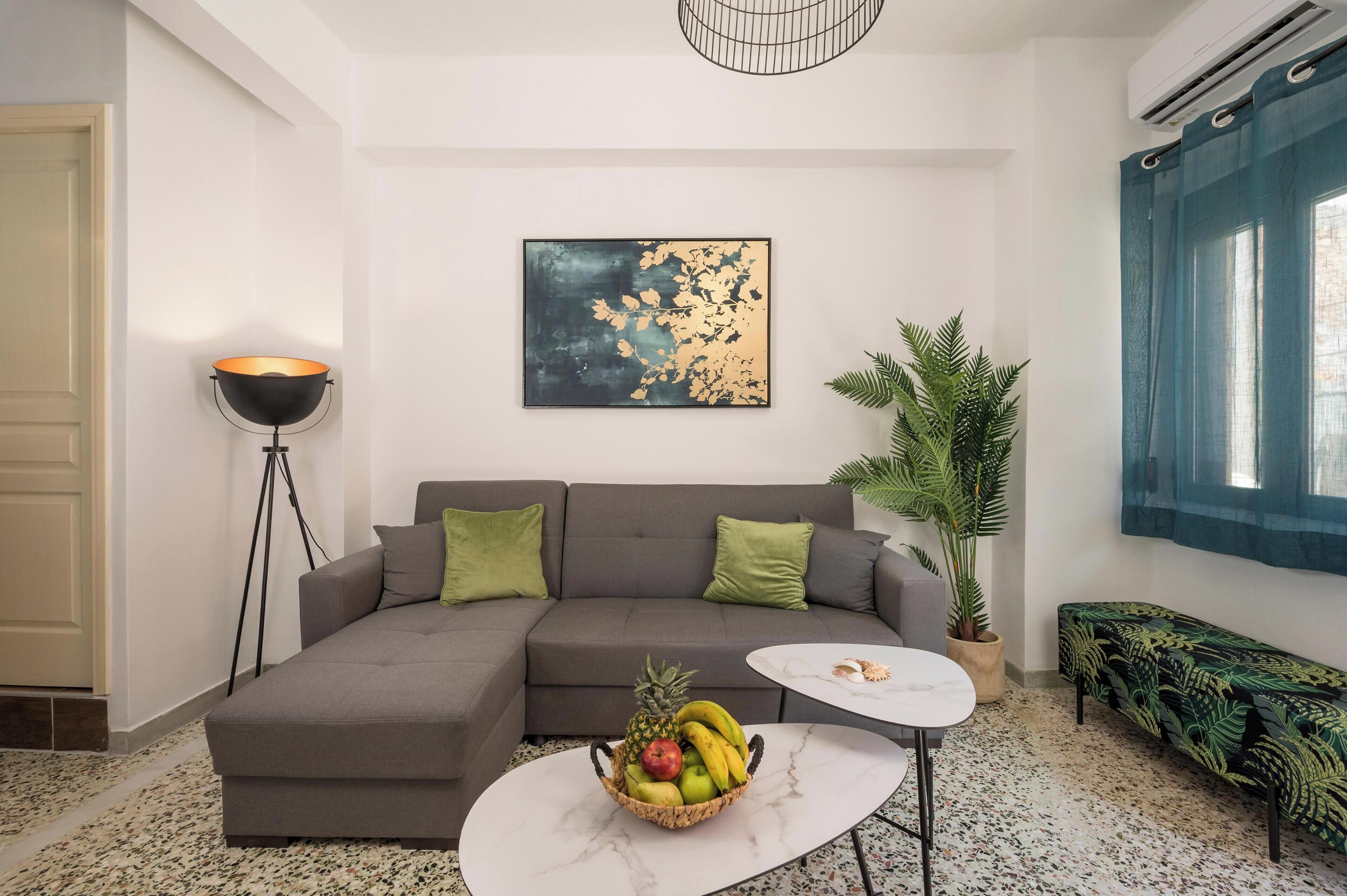 Apartment, Balcony, Sea View | Living area | 45-inch flat-screen TV with digital channels, Netflix, Hulu