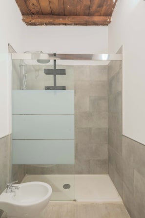 Dusche, Haartrockner, Bidet, Handtücher