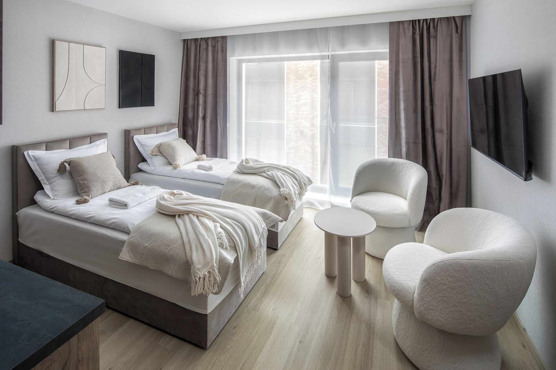 Premium studio suite, balkon | Verduisterende gordijnen, geluiddichte muren, gratis wifi