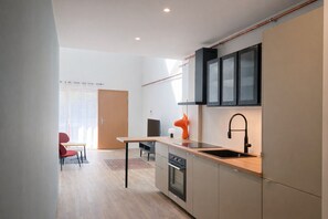 Microwave, oven, stovetop, dishwasher - Architect's duplex loft 3 double bedrooms & 2 private parking spaces (Mulhouse)