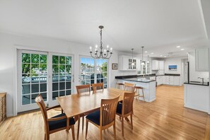 Dining - Wake up to breathtaking waterfront views in this beautifully designed retreat with spacious rooms for everyone. Private dock, stunning deck & complimentary kayaks. Walk to Wickford Village shops, restaurants & coastal charm. (North Kingstown)