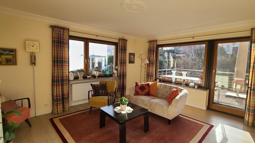 Apartment „Casa Toscana“ mit privatem Garten, Balkon und WLAN