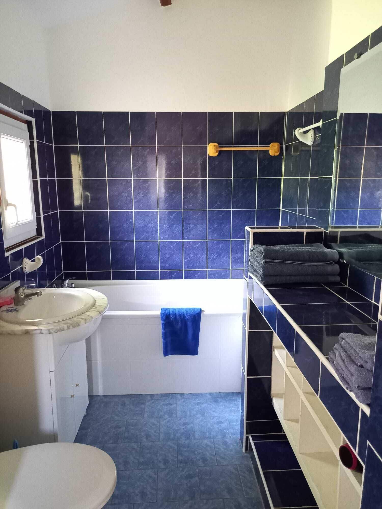 Hair dryer, towels