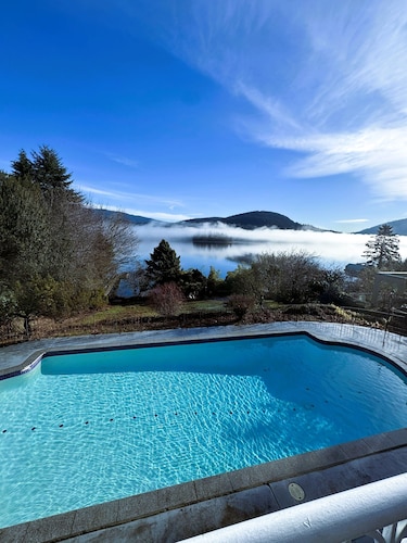 Deep Cove Waterfront Estate with Dock and Pool