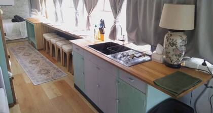 Vintage Bedford Bus Farm Glamping Under the Stars