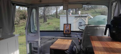 Vintage Bedford Bus Farm Glamping Under the Stars