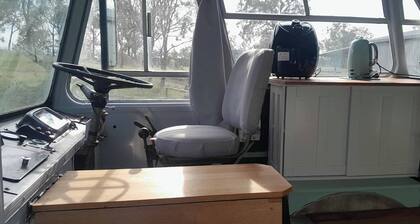 Vintage Bedford Bus Farm Glamping Under the Stars