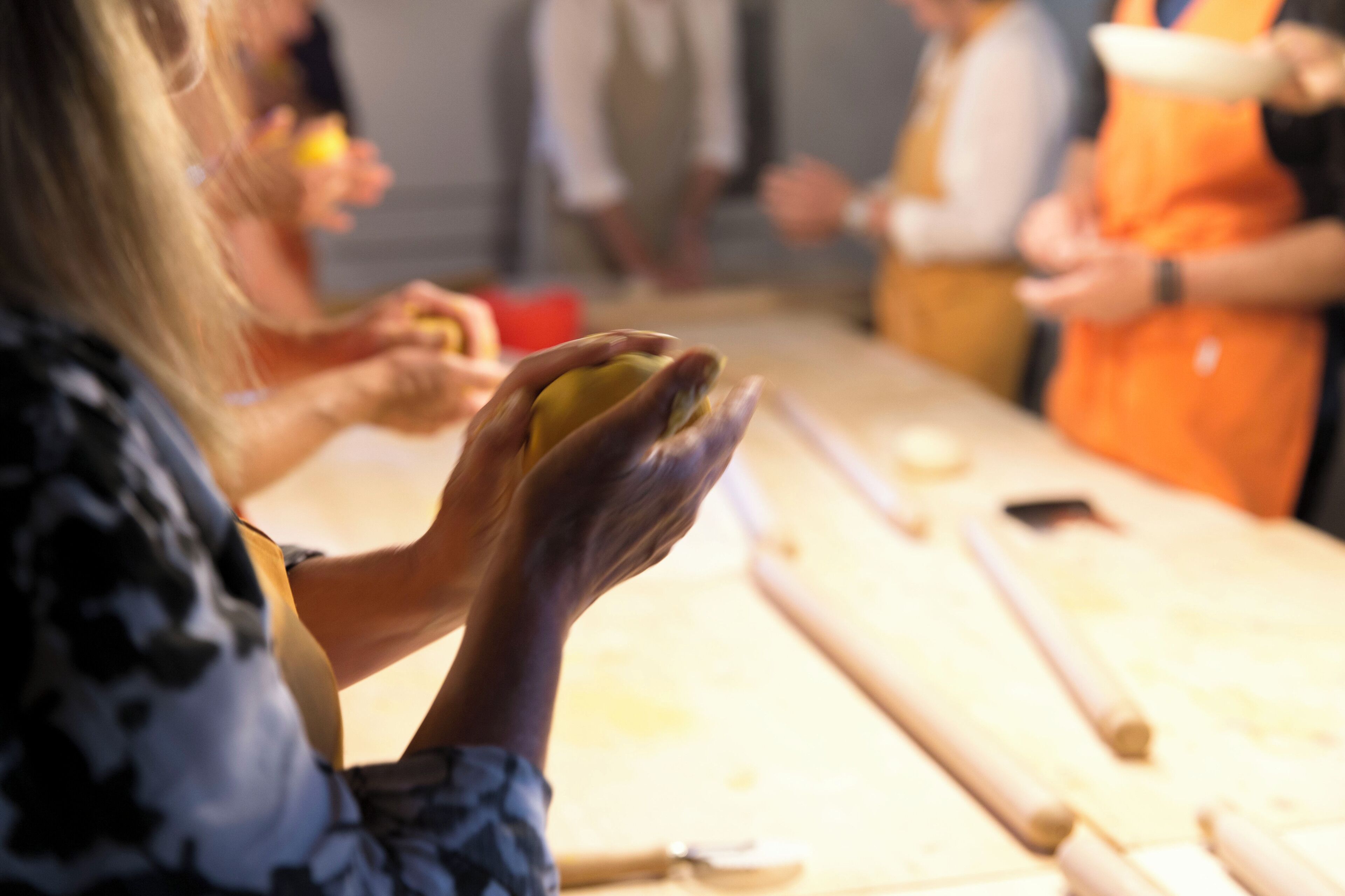 A person peeling an apple.
