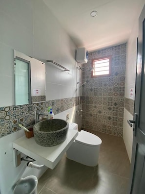 Apartment, Balcony, Garden View | Bathroom | Free toiletries, hair dryer, slippers, towels - CHILL HOUSE Cozy Near Beach (Phu Quoc)
