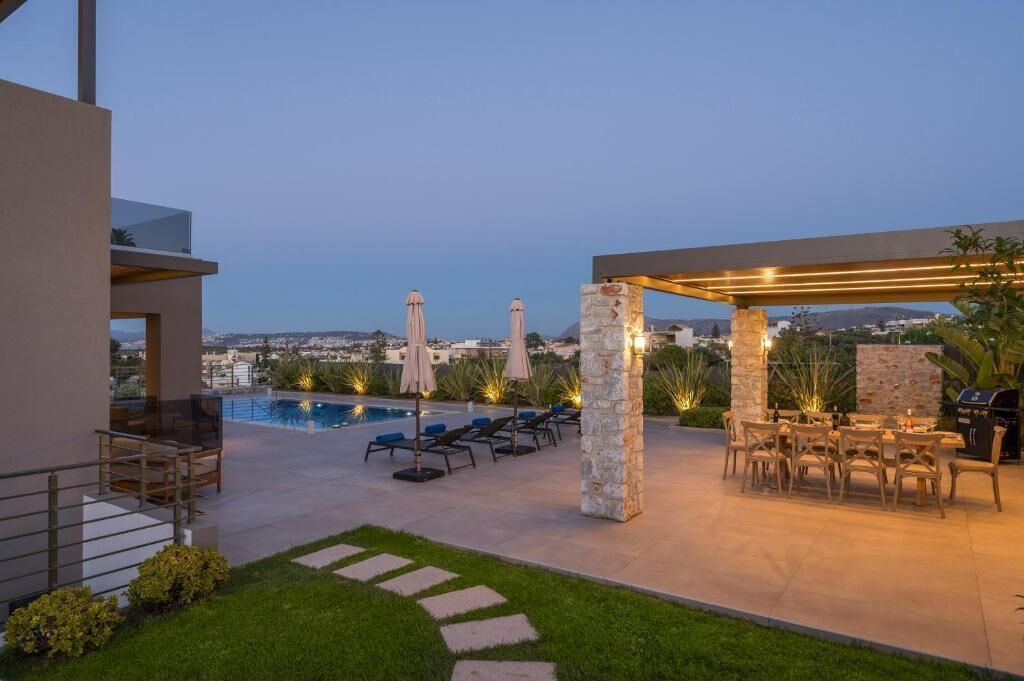 Luxury Villa, Balcony, Sea View | Outdoor dining