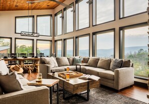 TV, fireplace - Indoor Pool Cabin w/ Views, Theater & Hot Tub (Sevierville)