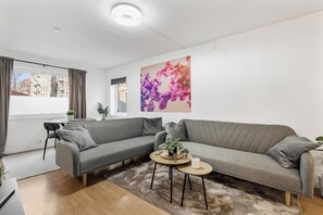 Apartment, 1 Bedroom, Accessible | Living room - Modern Oslo Studio Near Aker Brygge (Oslo)