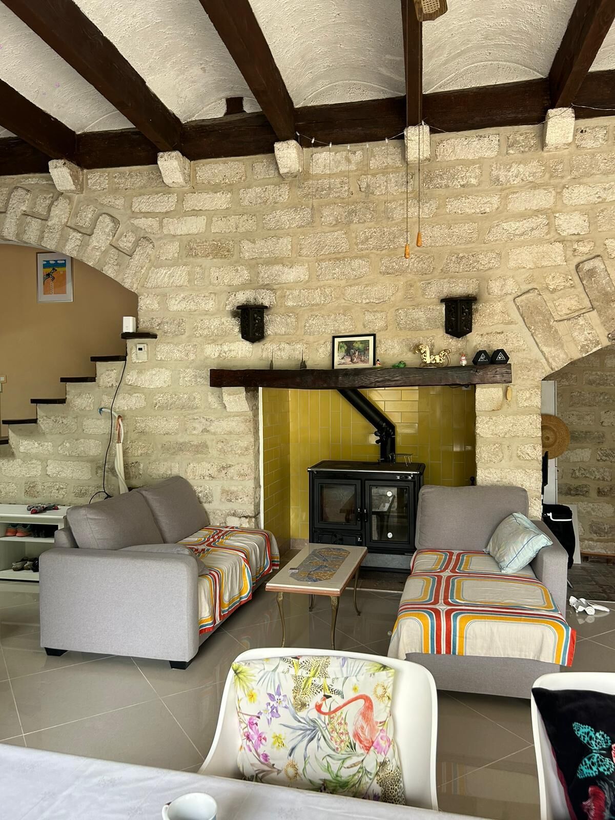 TV connectée, cheminée