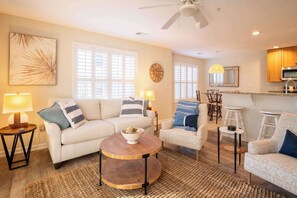 TV - The Driftwood: Coastal Apartment with Private Balcony & Pool! (Southport)