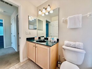 Hair dryer, towels
