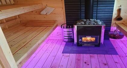 House with private garden and sauna