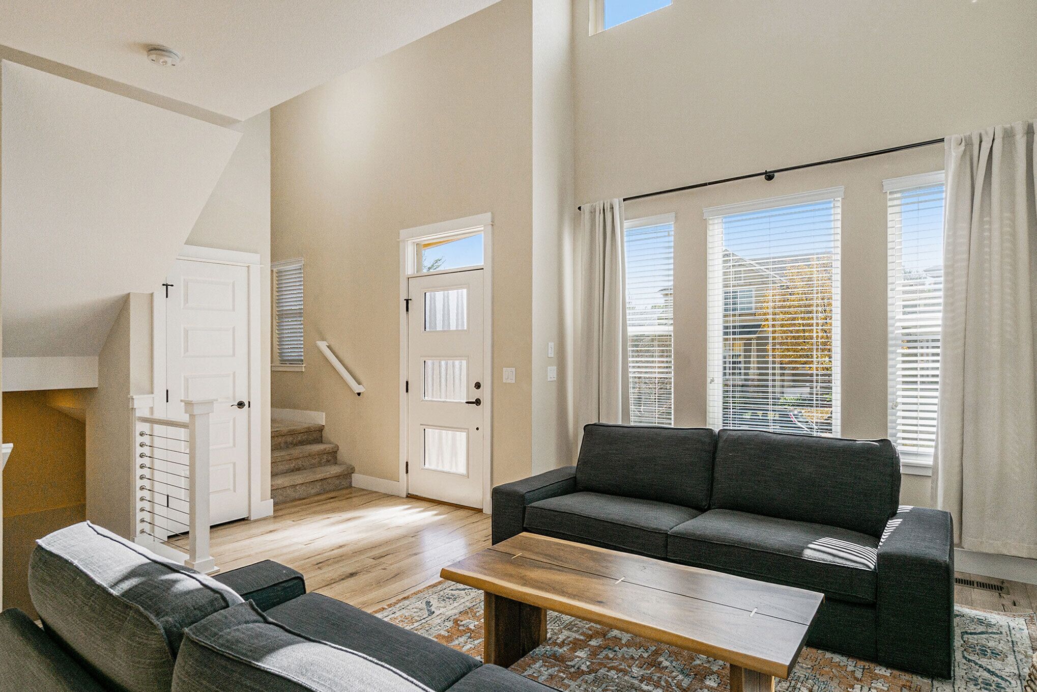 Smart TV, chimenea y libros 