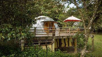 Bungalow Deluxe, patio, vue jardin | Terrasse/Patio