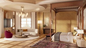 Al Malaki Suite | In-room safe, desk, laptop workspace, blackout curtains - The Red Palace (Riyadh)