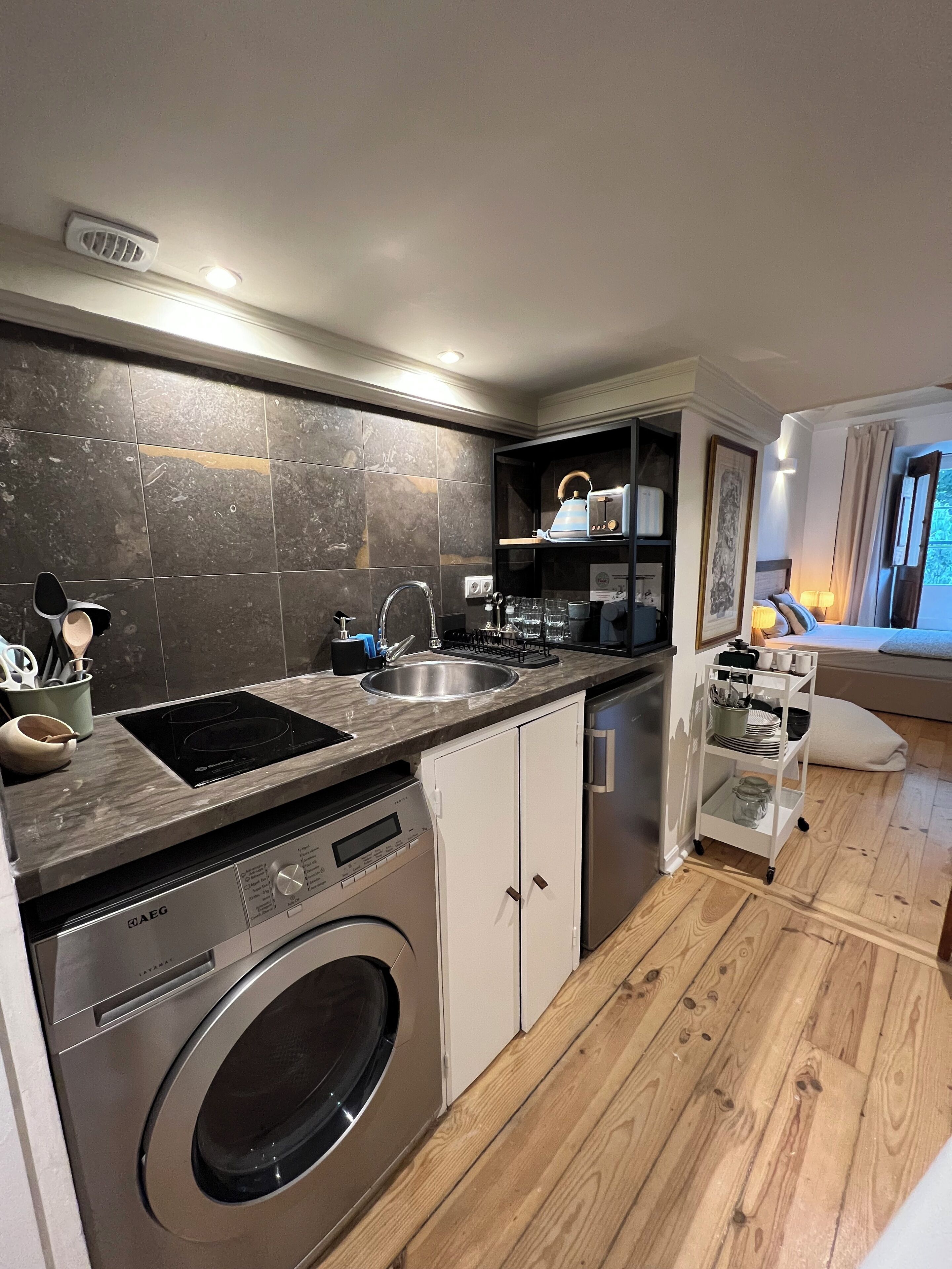 Studio Classique, balcon | Cuisine privée