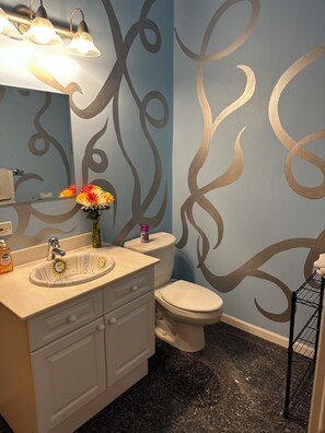 Shower, hair dryer, towels, soap - Spacious 7-bedroom house in gorgeous Lincoln Park Chicago with AC (Chicago)