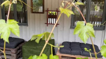 Design-Zimmer, Gartenblick | Blick auf den Garten