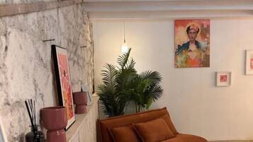 Design-Zimmer, Gartenblick | Wohnbereich