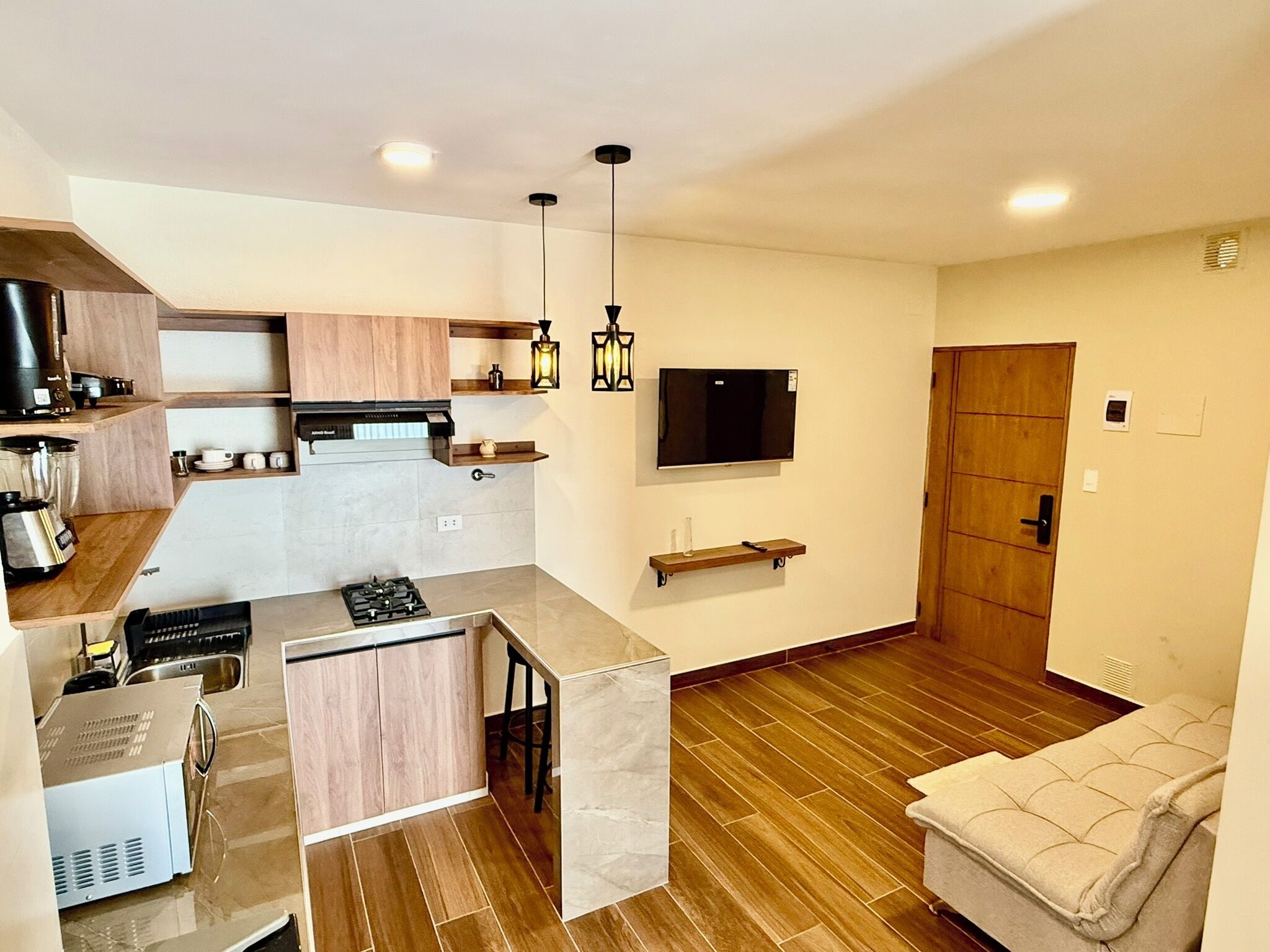 Microwave, oven, stovetop, dishwasher