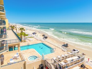 A heated pool - Oceanfront View-Heated Pool-Towers Ten #1602 (Daytona Beach Shores)