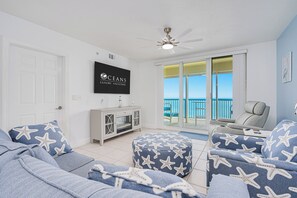 Smart TV, fireplace - Oceanfront View-Heated Pool-Towers Ten #1602 (Daytona Beach Shores)