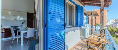 屋外ダイニングエリア