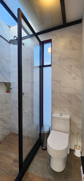 Casa | Baño | Regadera, secadora de cabello, toallas, jabón