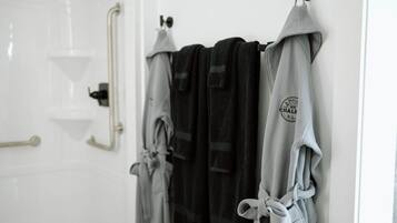 Hair dryer, towels