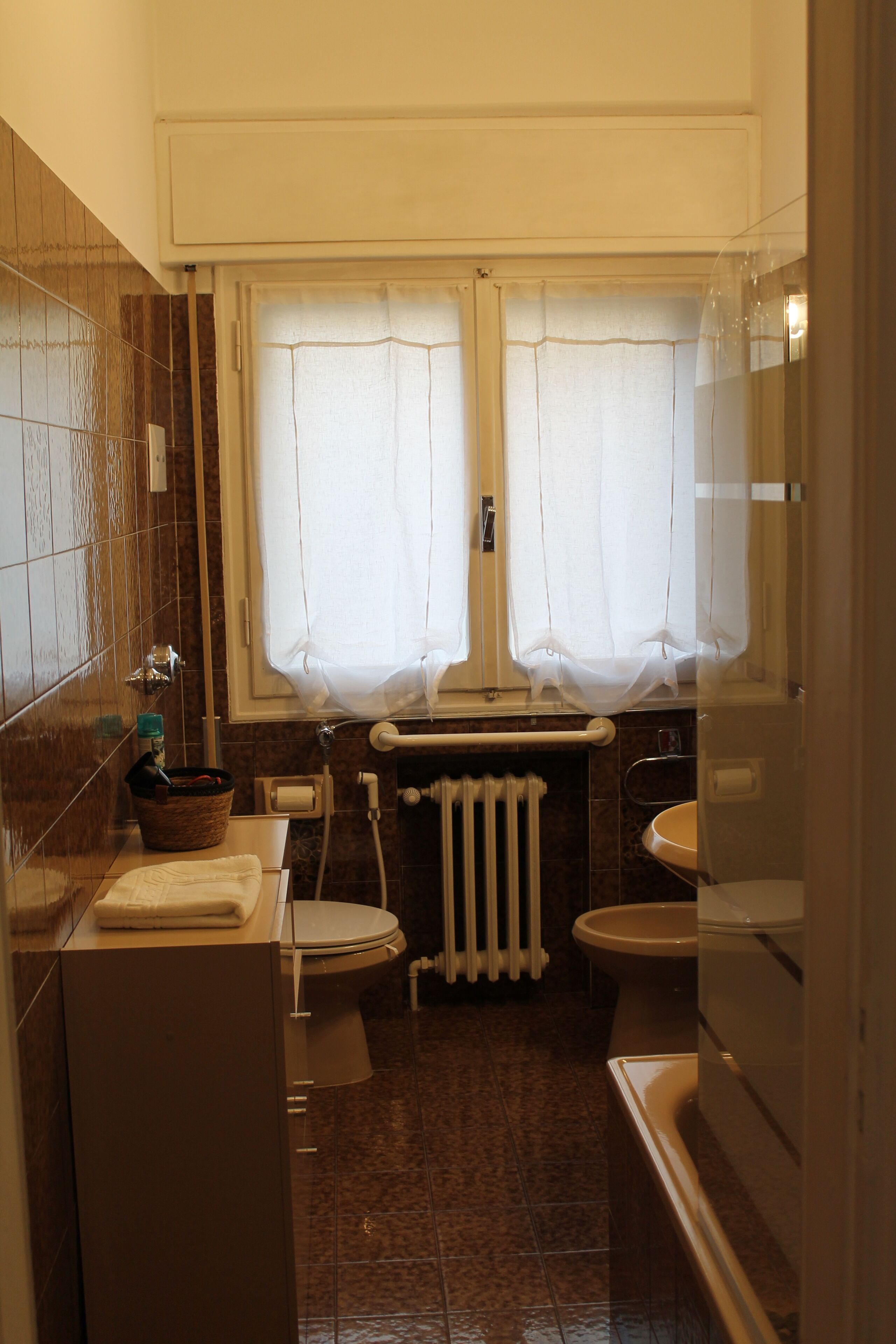 Haartrockner, Bidet, Handtücher, Seife