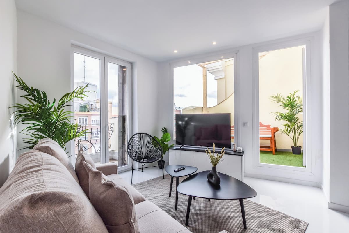 Appartement, 3 chambres, terrasse | Coin séjour